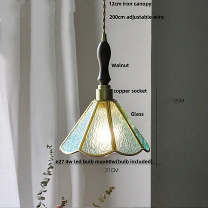 DecorBites™ Glass Flower LED Pendant Light Fixture for Modern Luxury Home Decor