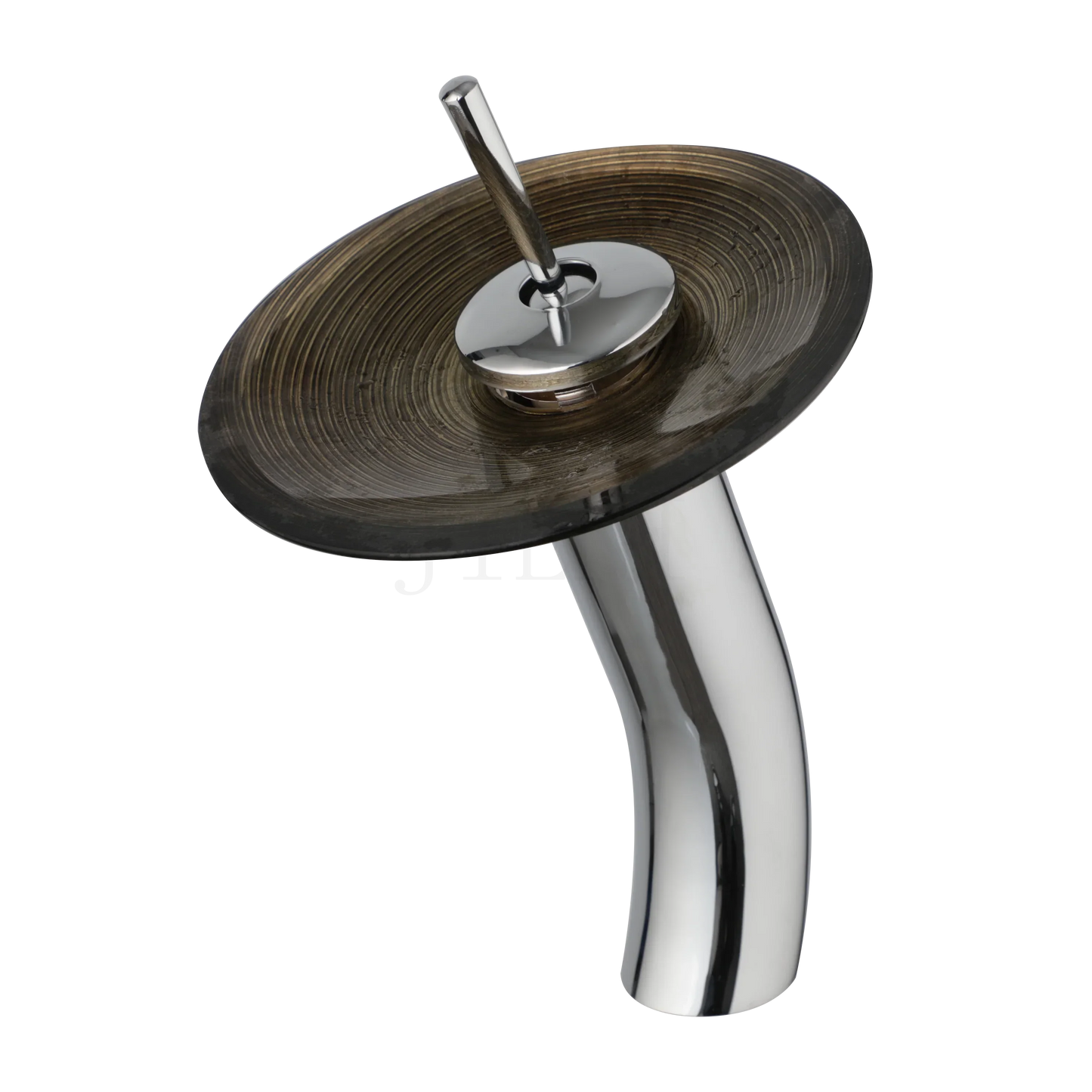 DecorBites™ Glass Rocker Handle Basin Faucet, Waterfall Mixer Taps, Chrome Finish