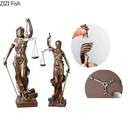 DecorBites™ Justice Goddess Resin Sculpture - Room Aesthetic Decor