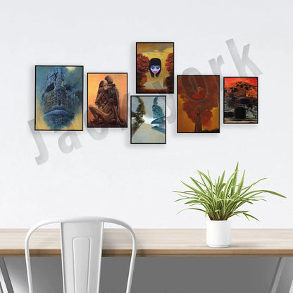 DecorBites™ Beksinski Surreal Art Poster - Gothic Wall Art Canvas Print