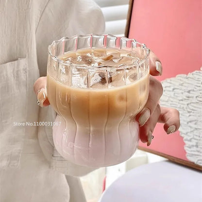 DecorBites™ Clear Glass Coffee Cup Set - Heat-Resistant Borosilicate, Ideal for Hot/Cold Drinks