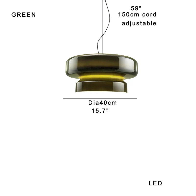 DecorBites™ Large Glass Pendant Light Dining Table Kitchen Island Lamp