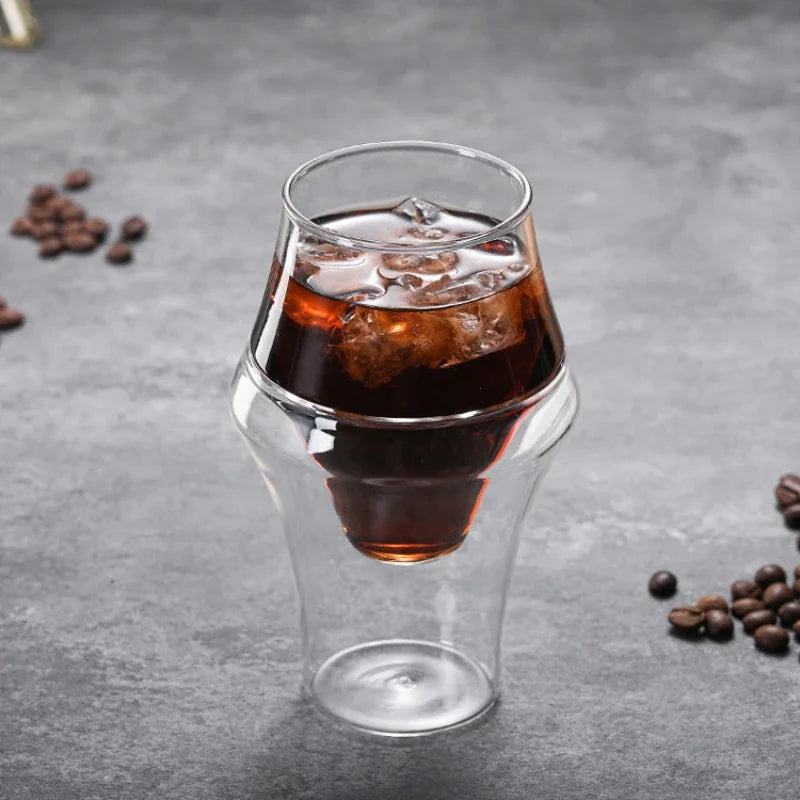 Heat Resistant Glass Mug 320ml Double-Bottom