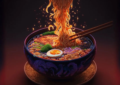 DecorBites™ Japanese Food Neon Posters Canvas Painting for Home Kitchen Decor