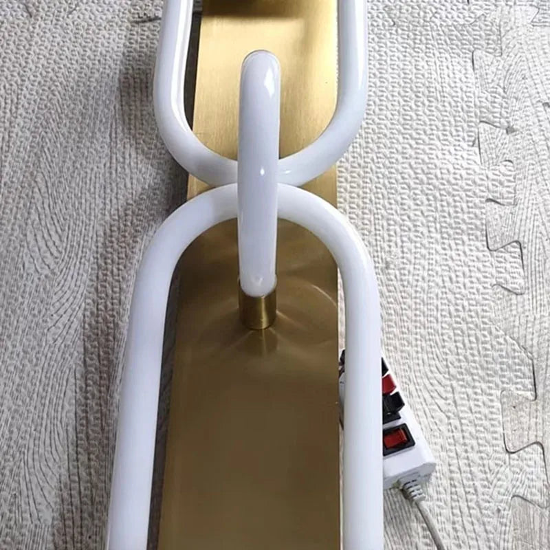 DecorBites™ LED Tube Wall Sconce Gold Black White Metal Acrylic Light Fixture