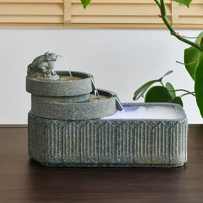 DecorBites™ Flowing Water Fish Pond Tank - Outdoor Garden Ornament Landscape Aquarium