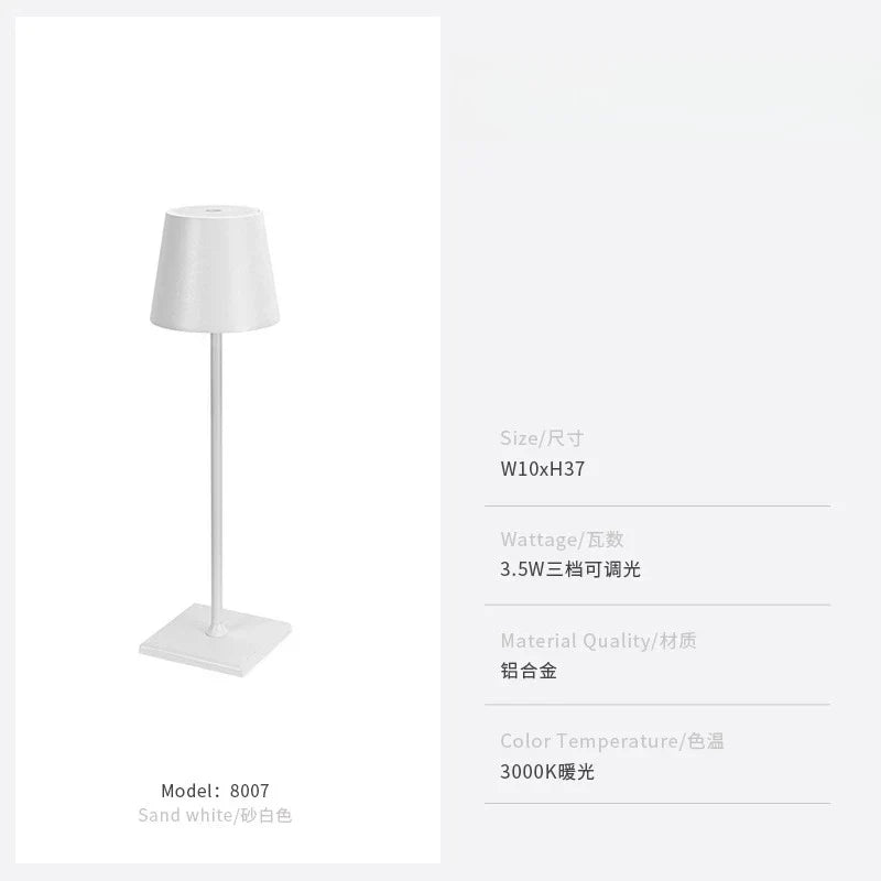 DecorBites™ LED Touch Table Lamp for Home, Office, or Hospitality with USB Charging