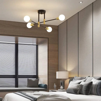 DecorBites™ Industrial Sputnik Chandelier Semi Flush Ceiling Light for Kitchen Dining Bedroom