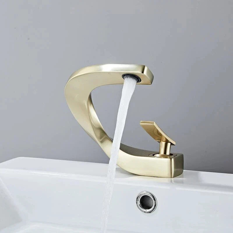 DecorBites™ Basin Faucet Brushed Gold Mixer Tap Hot Cold Sink Faucet Chrome Black New