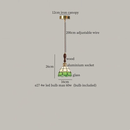 Decorbites™ Grüne Glas-LED-Hängeleuchten Amerikanische Vintage-Hängelampe