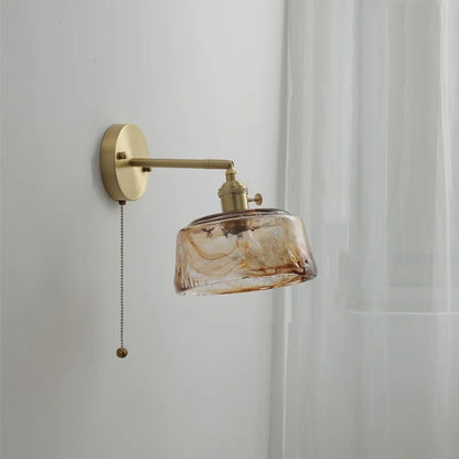 DecorBites™ Glass Copper LED Wall Lamp Sconce for Corridor Bedroom Living Room