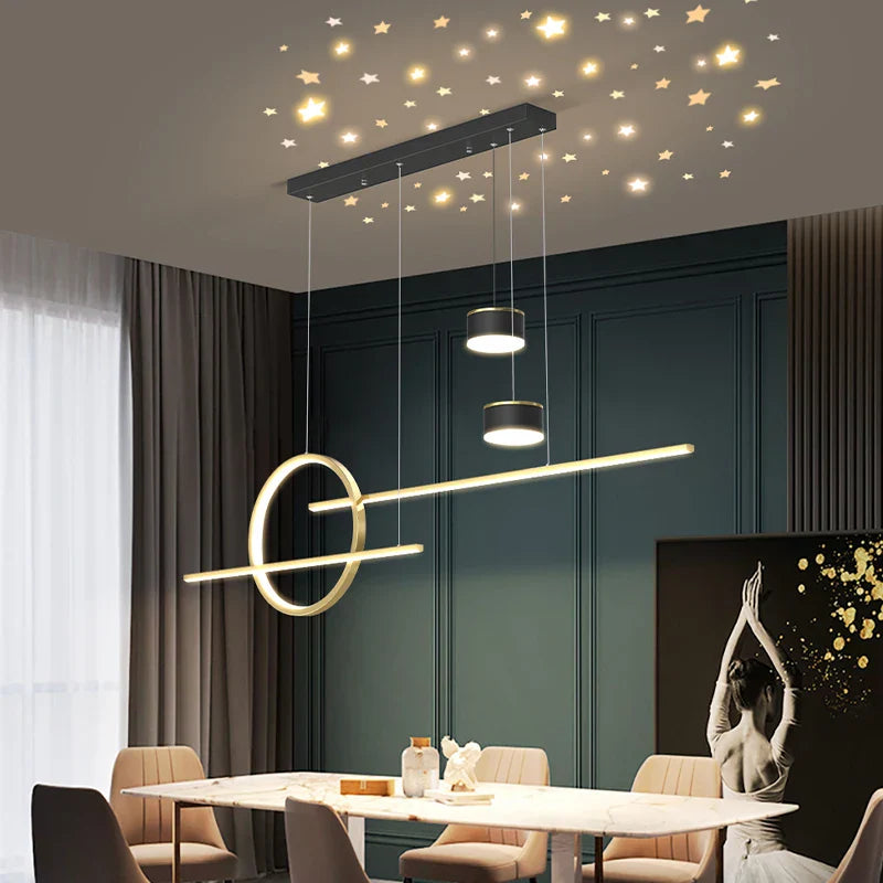 DecorBites™ Black Nordic Style LED Pendant Lights for Living Room Dining Room Lighting