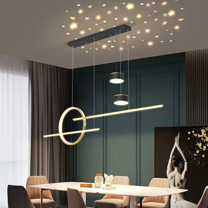 DecorBites™ Black Nordic Style LED Pendant Lights for Living Room Dining Room Lighting