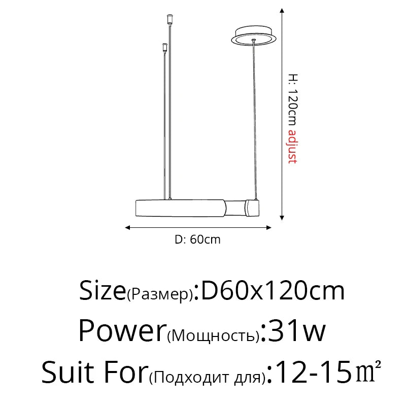 DecorBites™ LED Chandelier: Modern Indoor Lighting for Bedroom, Living Room, Study Hall