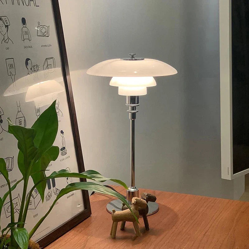 DecorBites™ Glass Shade LED Floor Lamp for Living Room, Bedroom - Nordic Minimalist Retro Style