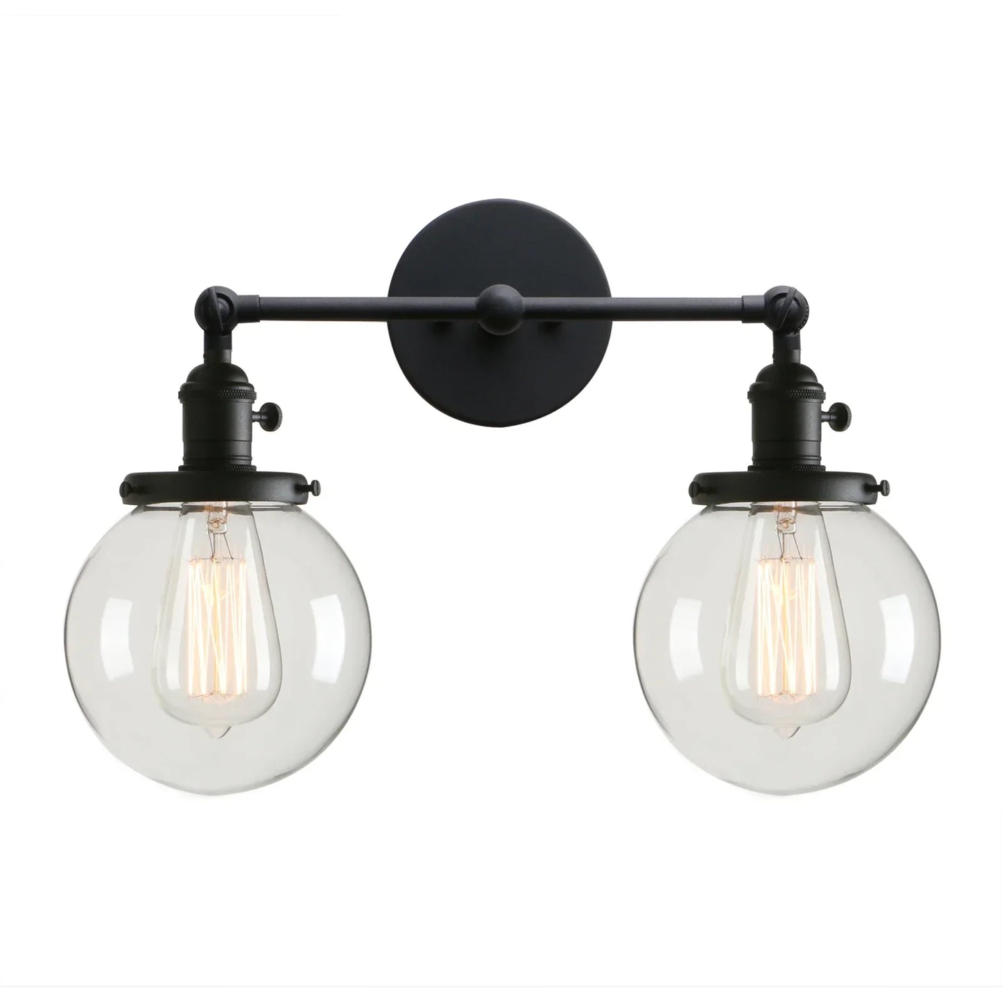 Decorbites™ Doppelt-Kugelkopf-Globus-Glas-Wandleuchte, moderne vintage Innenbeleuchtung