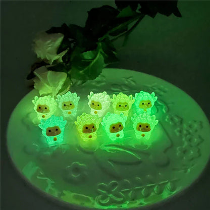 ديكور بايتس™ - تماثيل حيوانات مصغرة كاواي لتزيين المنزل وإكسسوارات رفوف الكتب