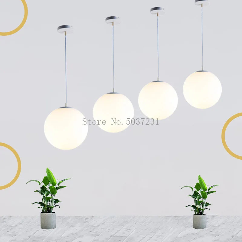 DecorBites™ Acrylic Ball Pendant Lights Modern Nordic Led Hanging Lamp for Living Room