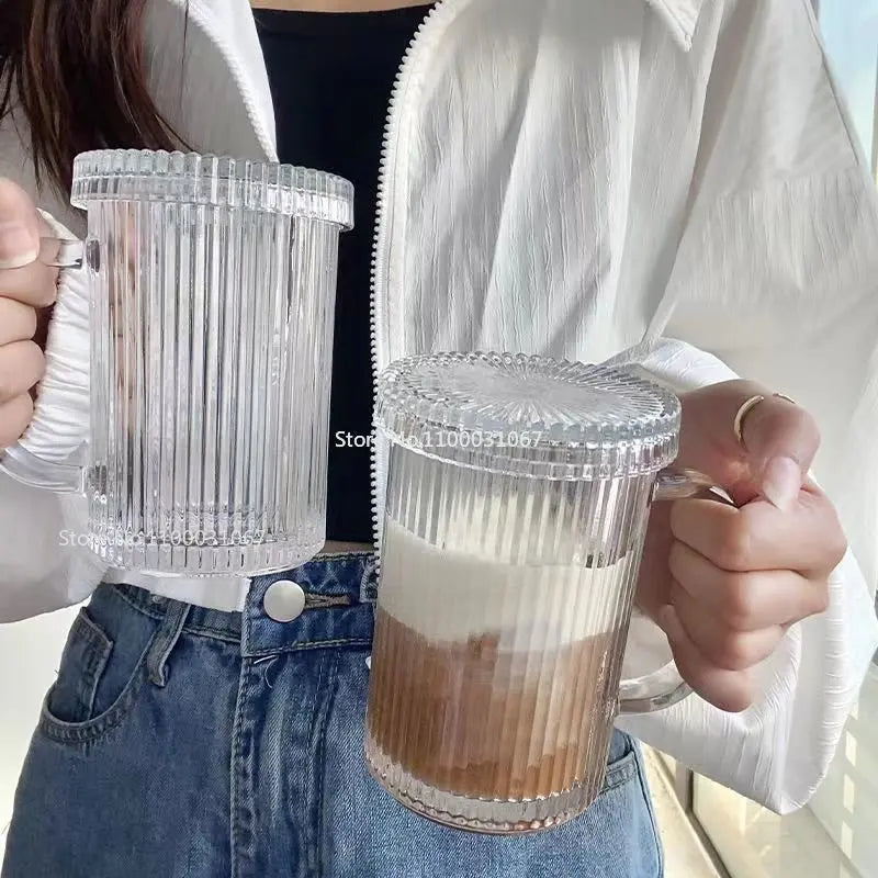 DecorBites™ Glass Straw Cup - Elegant Japanese Style Milk Coffee Tea Wedding Gift