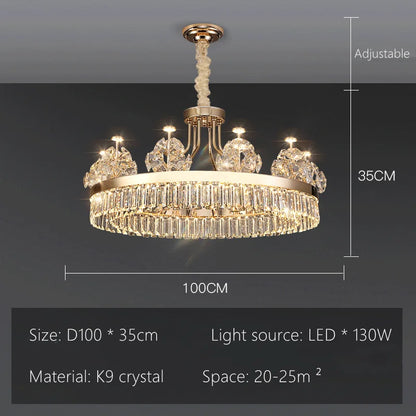 Lámpara de techo de cristal de lujo DecorBites™ - Elegante lámpara colgante para la sala de estar
