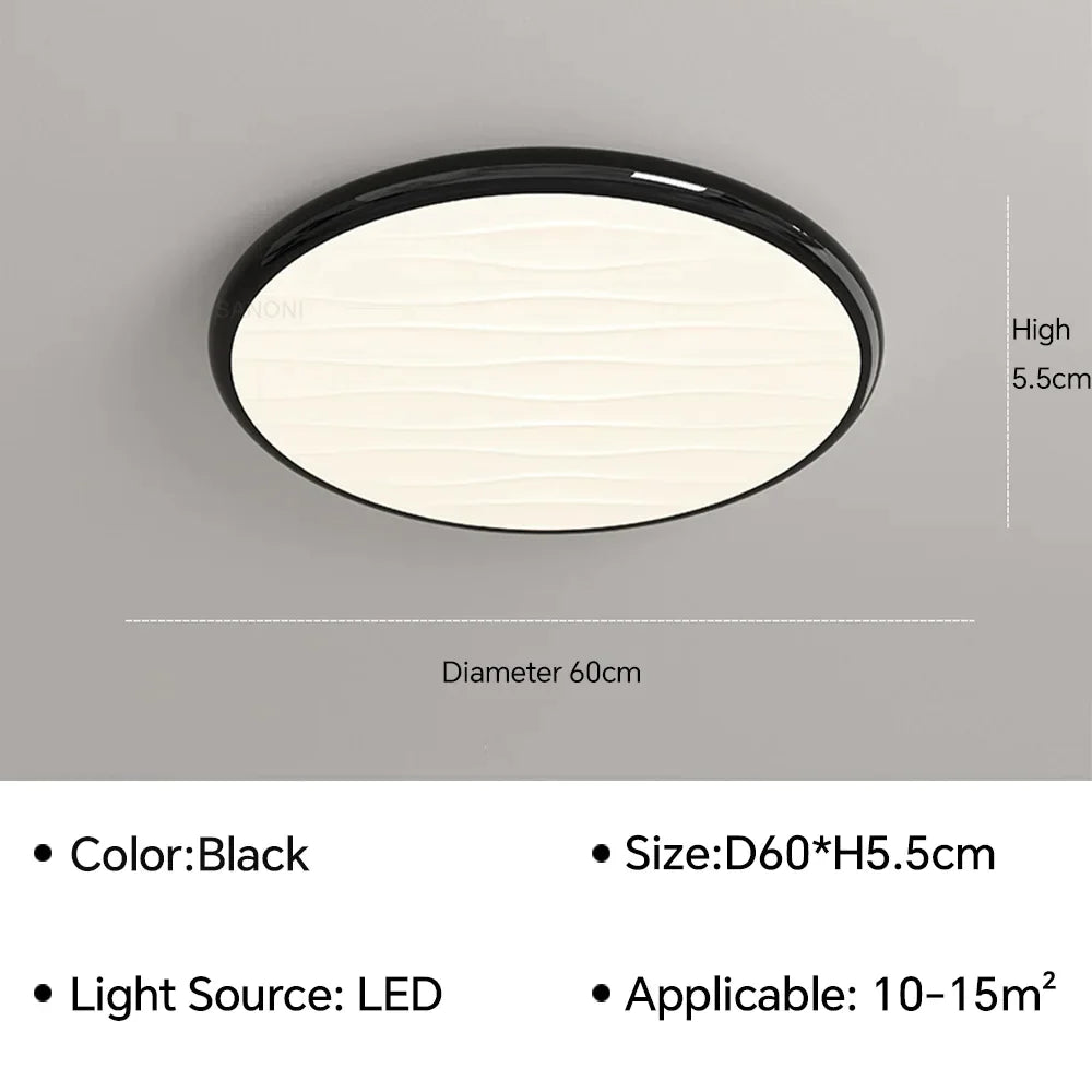 DecorBites™ LED Ceiling Light: Nordic Minimalist Design, Remote Control, for Bedroom, Living Room