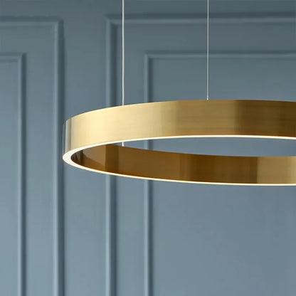 DecorBites™ Gold LED Chandelier: Modern Hanging Light for Dining Room & Bedroom