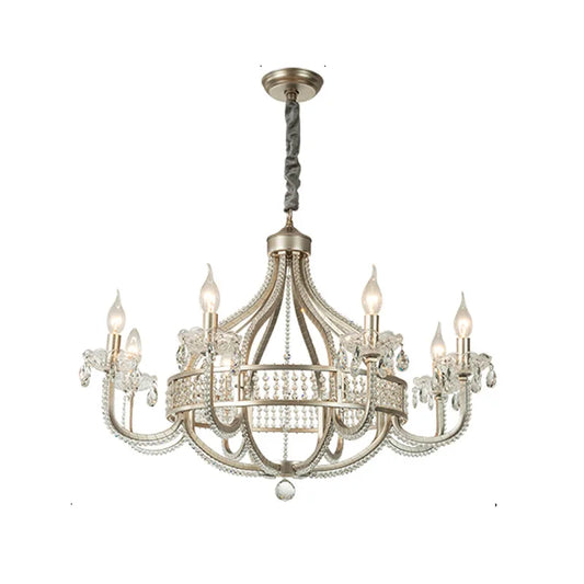 DecorBites™ Crystal Chandelier: Luxe Nordic Bedroom Living Room Pendant Light