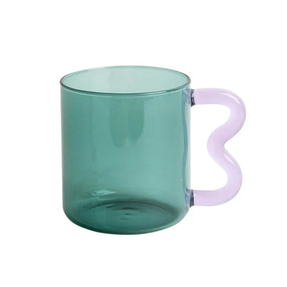 DecorBites™ Handmade Glass Mug High Borosilicate Heat-resistant Tea Coffee Cup