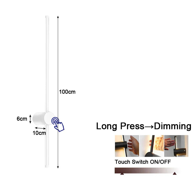 DecorBites™ Dimmable LED Wall Lights 360° Rotatable Indoor Wall Sconce