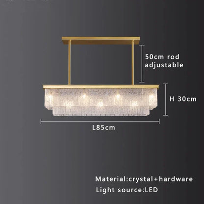 DecorBites™ Elegant Crystal Glass Chandelier for Luxury Home Decor