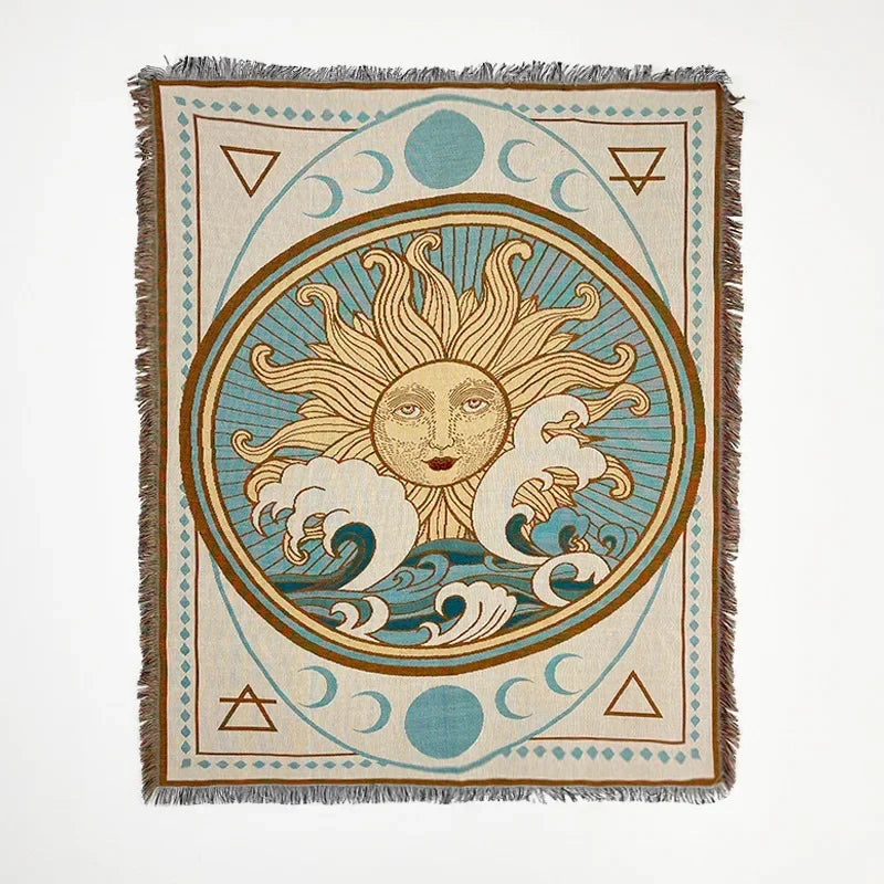 DecorBites™ Bohemian Classic Design Thread Blanket and Throw