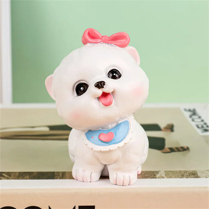 DecorBites™ Dog Figurine Miniatures Set - Husky Corgi Bulldog Puppy Statue Decor