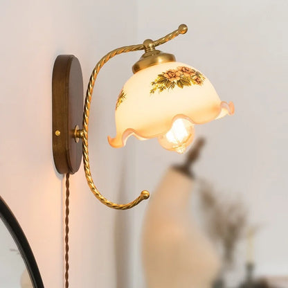 DecorBites™ Iron Glass LED Wall Lights Modern Bedside Lamp 4w Bulb for Bathroom Bedroom Living Room