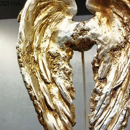 ديكور بايتس™ تمثال أجنحة الملاك، زخرفة مكتبية، ديكور منزلي، فن جمالي