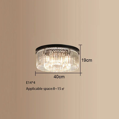 DecorBites™ Crystal Round Ceiling Chandelier for Elegant Living and Dining Rooms