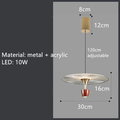 DecorBites™ LED Acrylic Pendant Lights for Dining Room, Bar, and Bedside