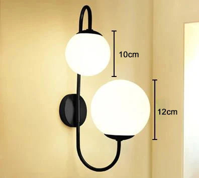 DecorBites™ Gold Glass Ball Wall Sconce LED Round Ball Wall Lamp