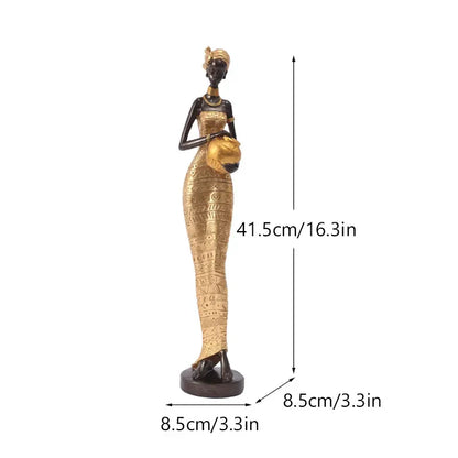 تمثال امرأة سوداء من الراتنج من DecorBites™: ديكور رائع لغرفة المعيشة، وغرفة النوم، وسطح المكتب