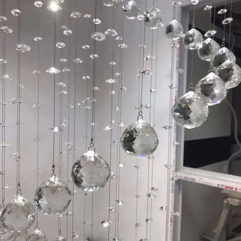 DecorBites™ Large LED Crystal Spiral Chandelier for Modern Living Room, Staircase, Bedroom, Hotel