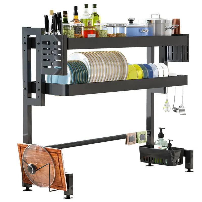 DecorBites™ Kitchen Sink Dish Drying Rack Cutlery Organizer Shelf Counter Storage