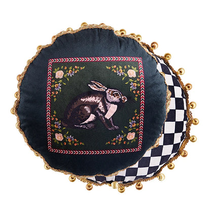 DecorBites™ Cat Print Velvet Cushion Cover