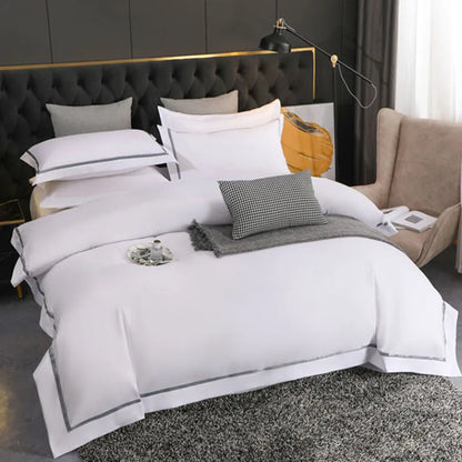 DecorBites™ Brushed Hotel Style Bedding Sets - Solid Color Duvet Set, Skin Friendly, Single Double