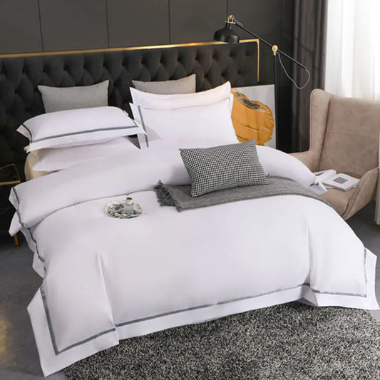 DecorBites™ Brushed Hotel Style Bedding Sets - Solid Color Duvet Set, Skin Friendly, Single Double