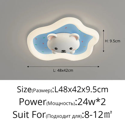 ديكور بايتس™ مصابيح سقف غرفة الأطفال باللون الوردي والأزرق مصباح حديث للأطفال لديكور المنزل