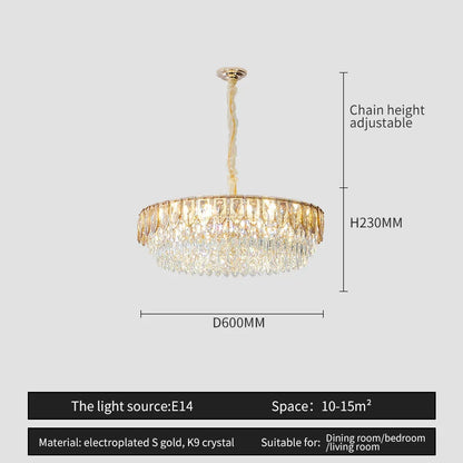 DecorBites™ Crystal Chandelier: Modern Luxury Lighting for Home, Hotel, Restaurant