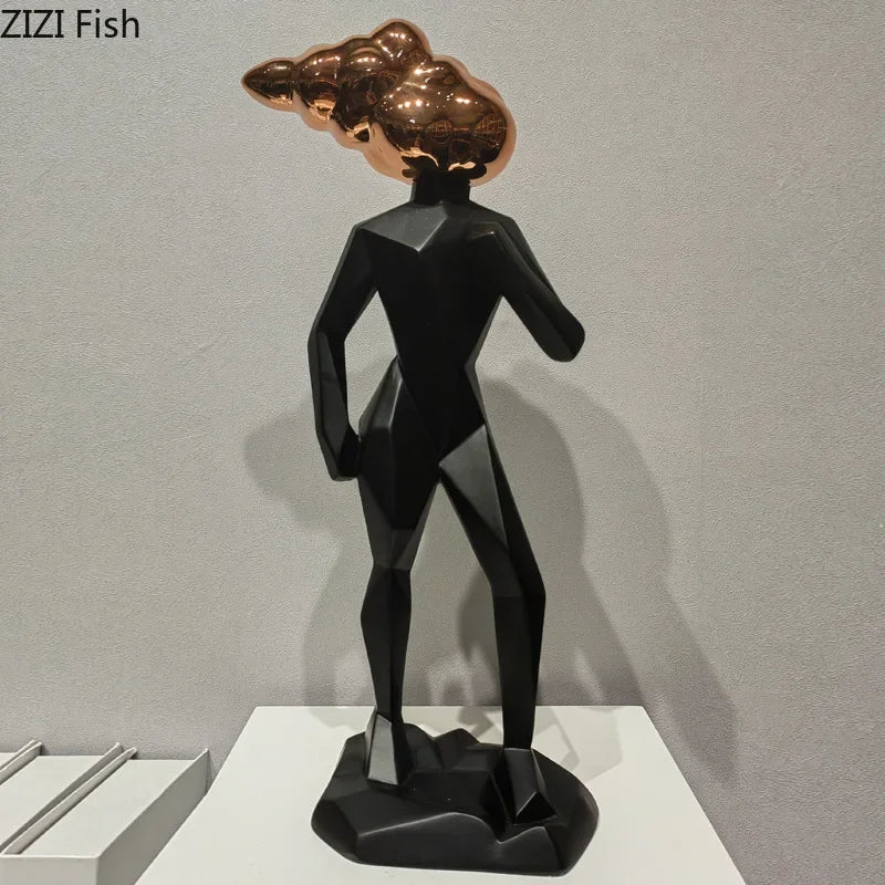 مجموعة ديكور الغرفة من منحوتات الراتنج التجريدية من DecorBites™