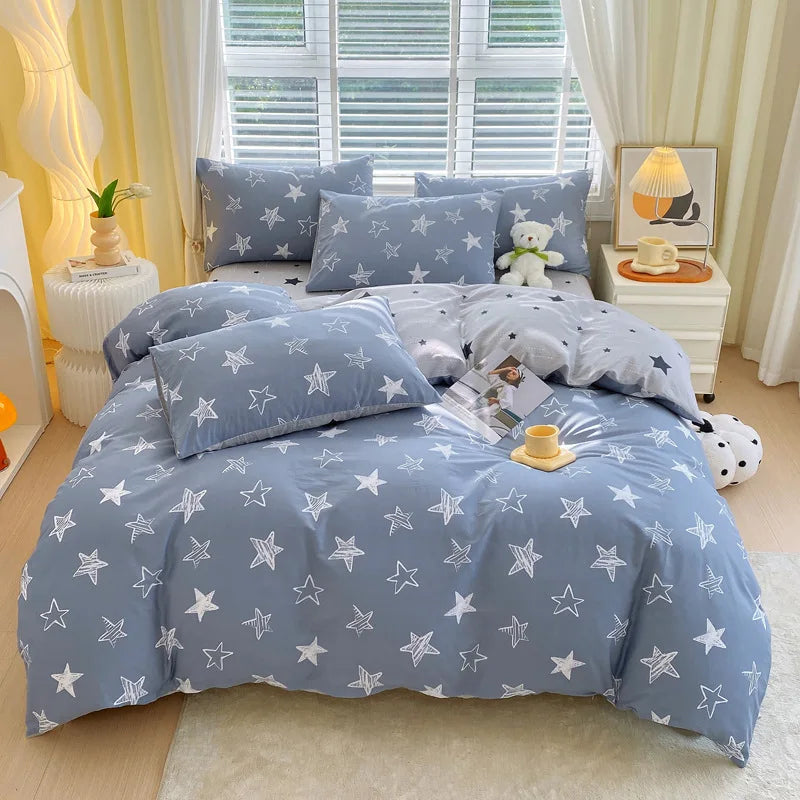 غطاء لحاف فردي قطني من DecorBites™ - غطاء لحاف لطيف على البشرة لسرير كينج فردي