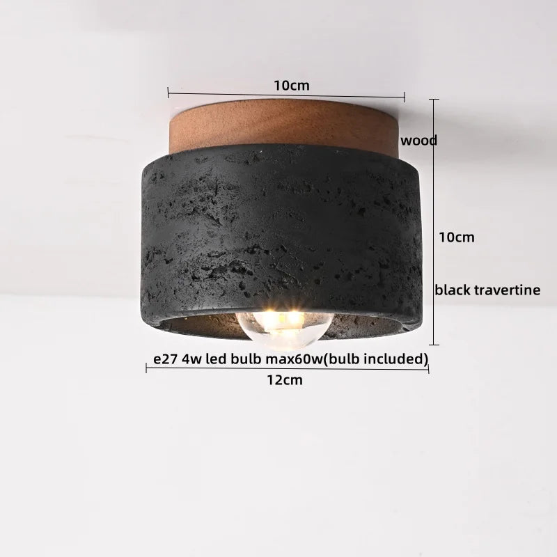 ديكوربايتس™ مصابيح سقف LED من أكريليك ترافرتين - مصباح سقف عصري من الحجر الطبيعي