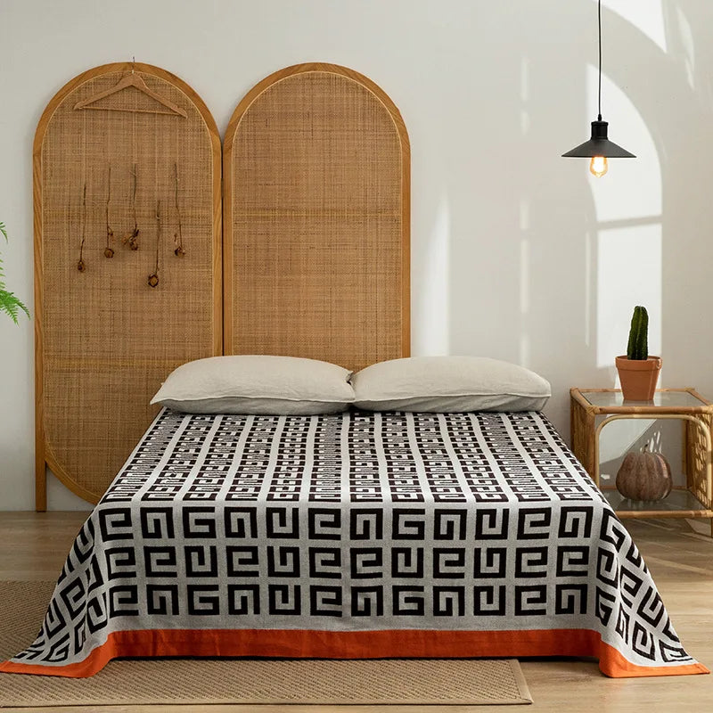 Manta de algodón de lujo DecorBites™ - Calidad superior, 200 x 230 cm / 150 x 200 cm, perfecta para el sofá o la cama