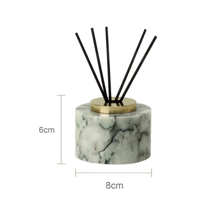 DecorBites™ Emerald Marble Bathroom Set Luxury Accessories Vanity Tray & Reed Diffuser